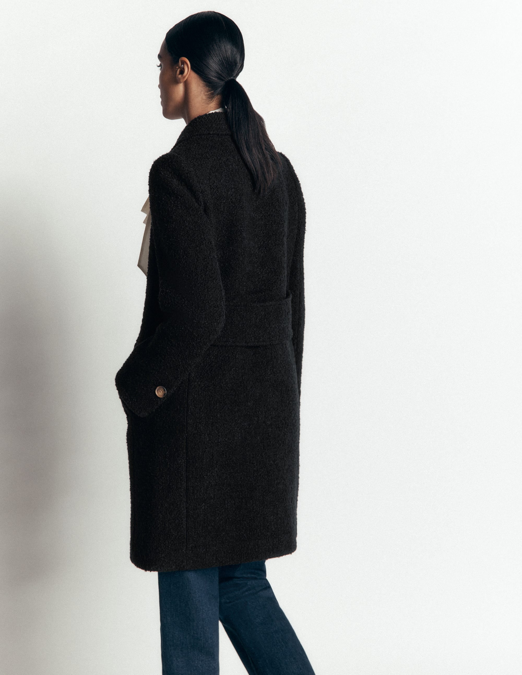 Aylesford Wool Coat-Black - Image 3