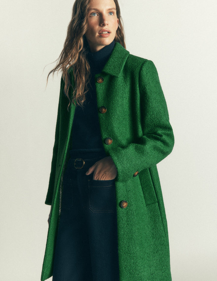 Aylesford Wool Coat-Fresh Green