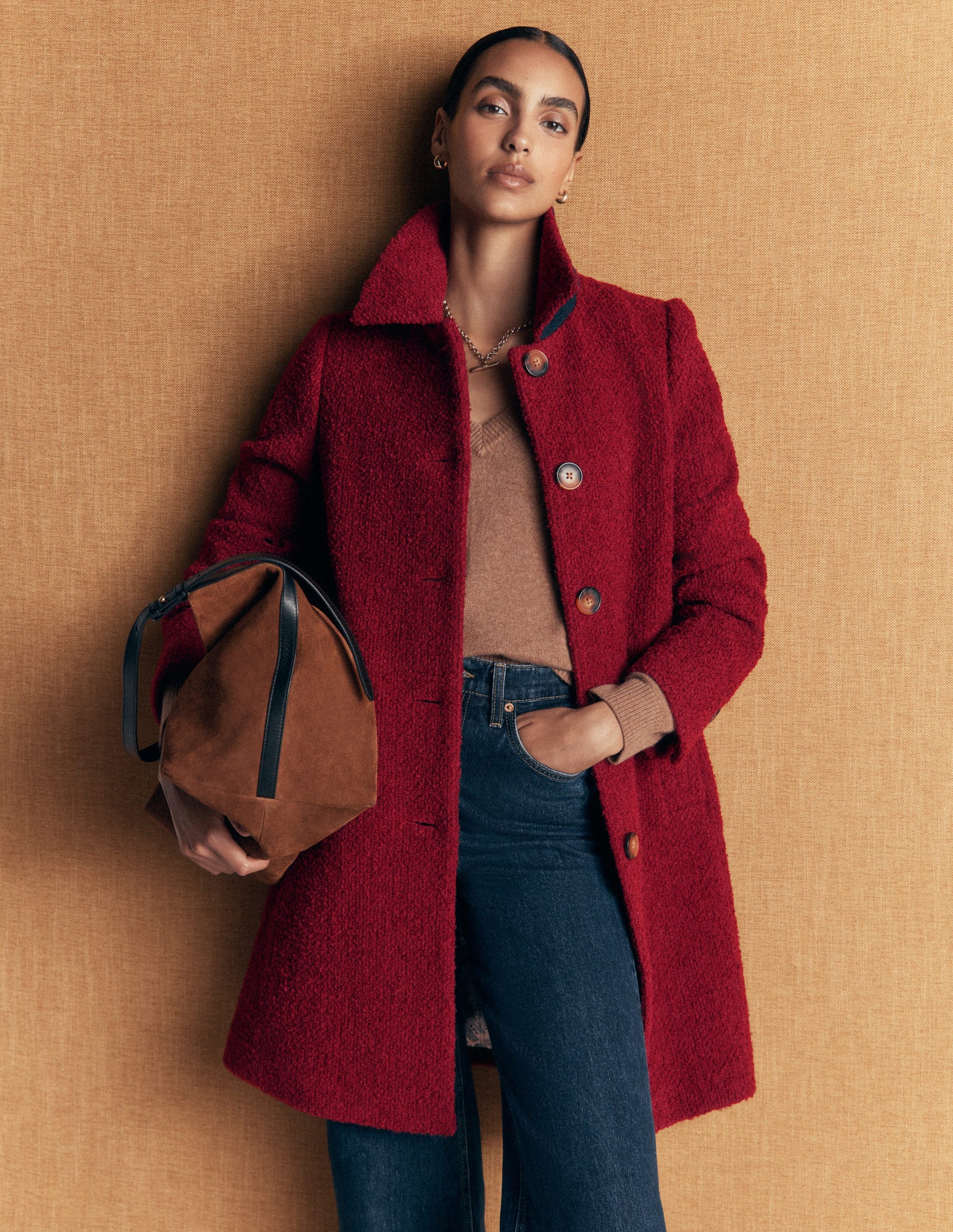 Aylesford Wool Coat-Vino-1