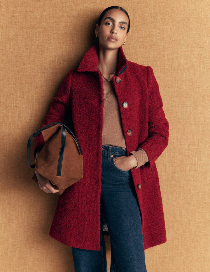 Aylesford Wool Coat-Vino