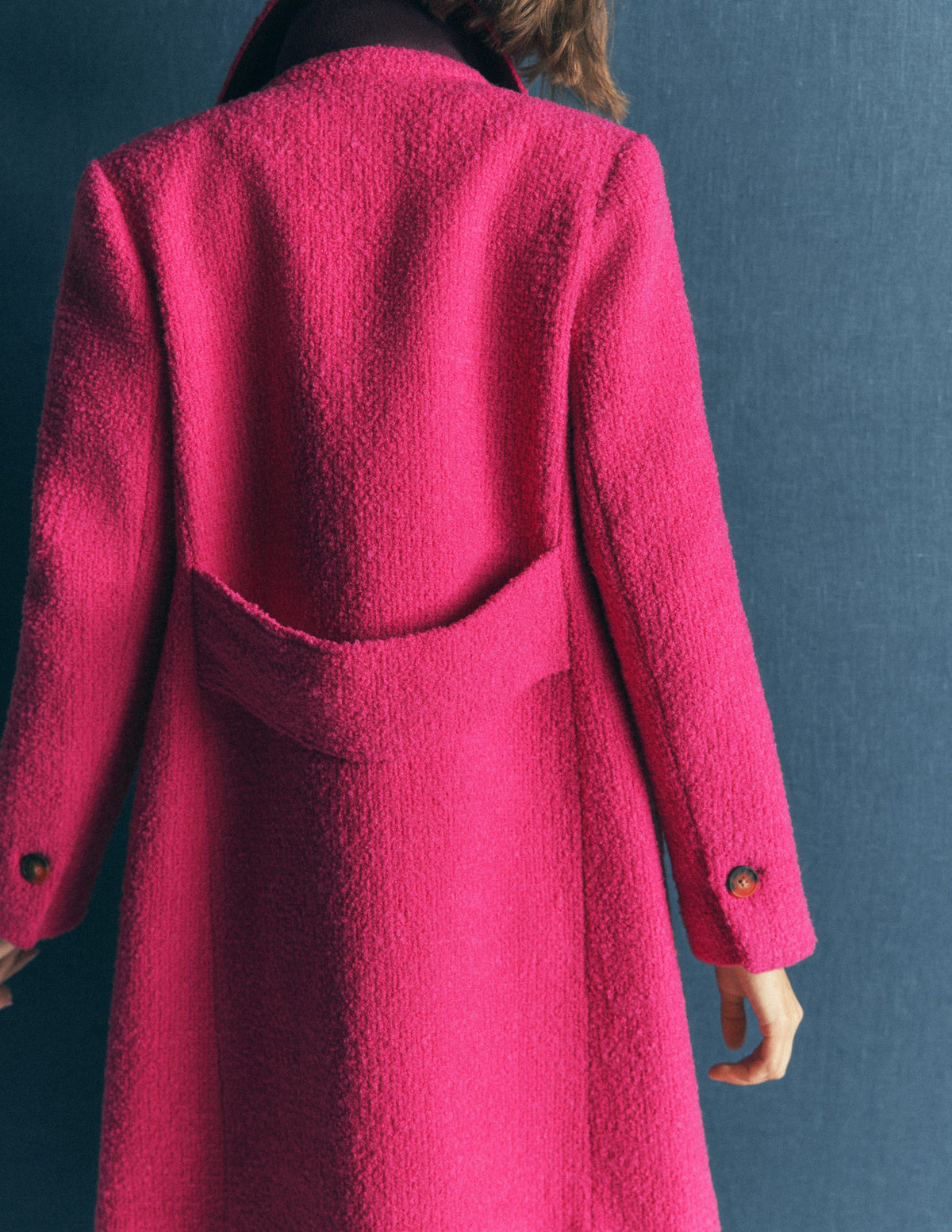 Aylesford Wool Coat-Bright Pink - Image 3