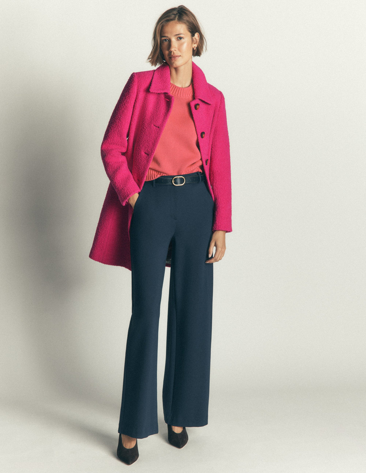 Aylesford Wool Coat-Bright Pink-4