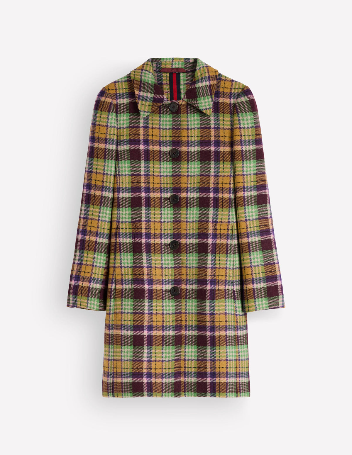 Aylesford Wool Coat-Yellow, Maroon Multi Check-7