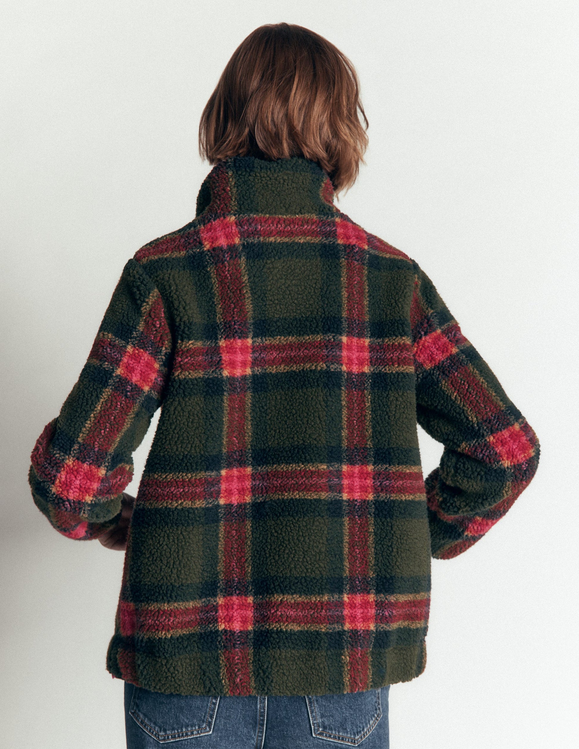 Alnwick Borg Jacket-Olive, Navy and Red Check-4