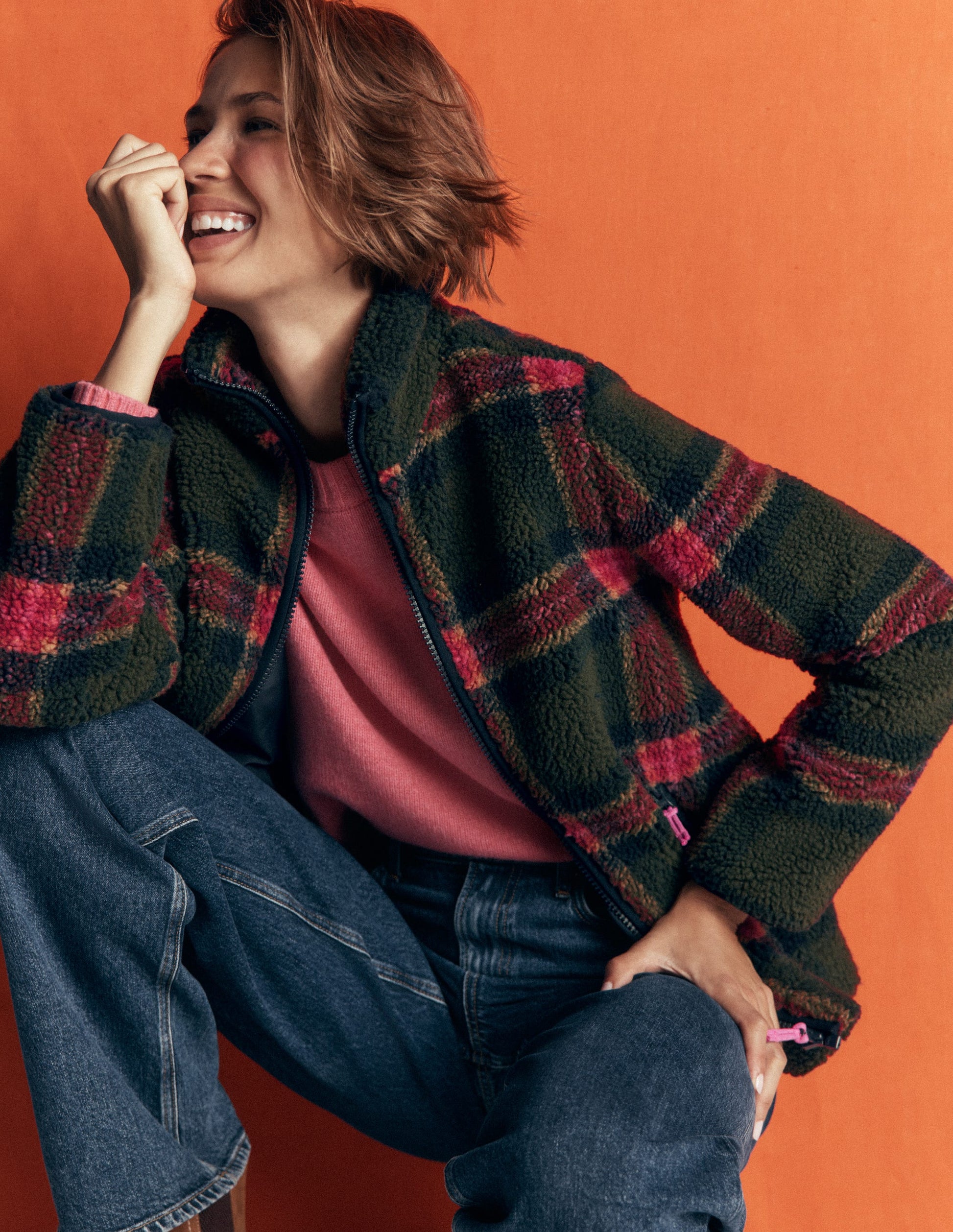 Alnwick Borg Jacket-Olive, Navy and Red Check-6