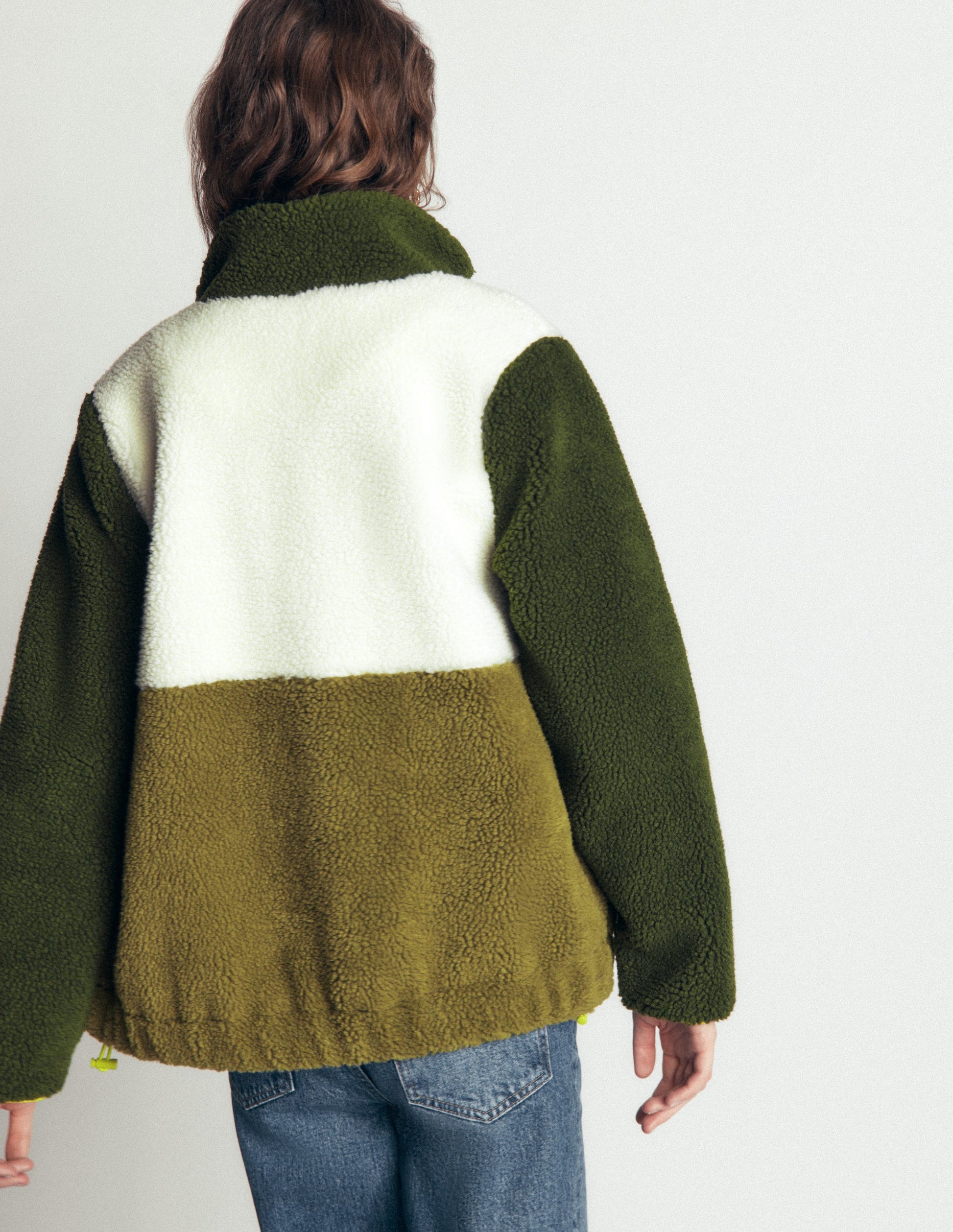 Alnwick Borg Jacket-Green, Ivory Colour Block-3