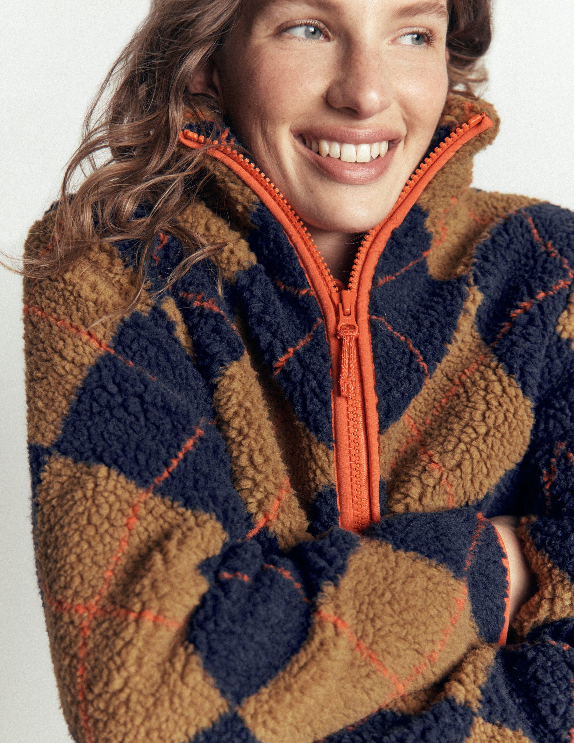 Alnwick Borg Jacket-Camel, Navy & Orange Argyle-6