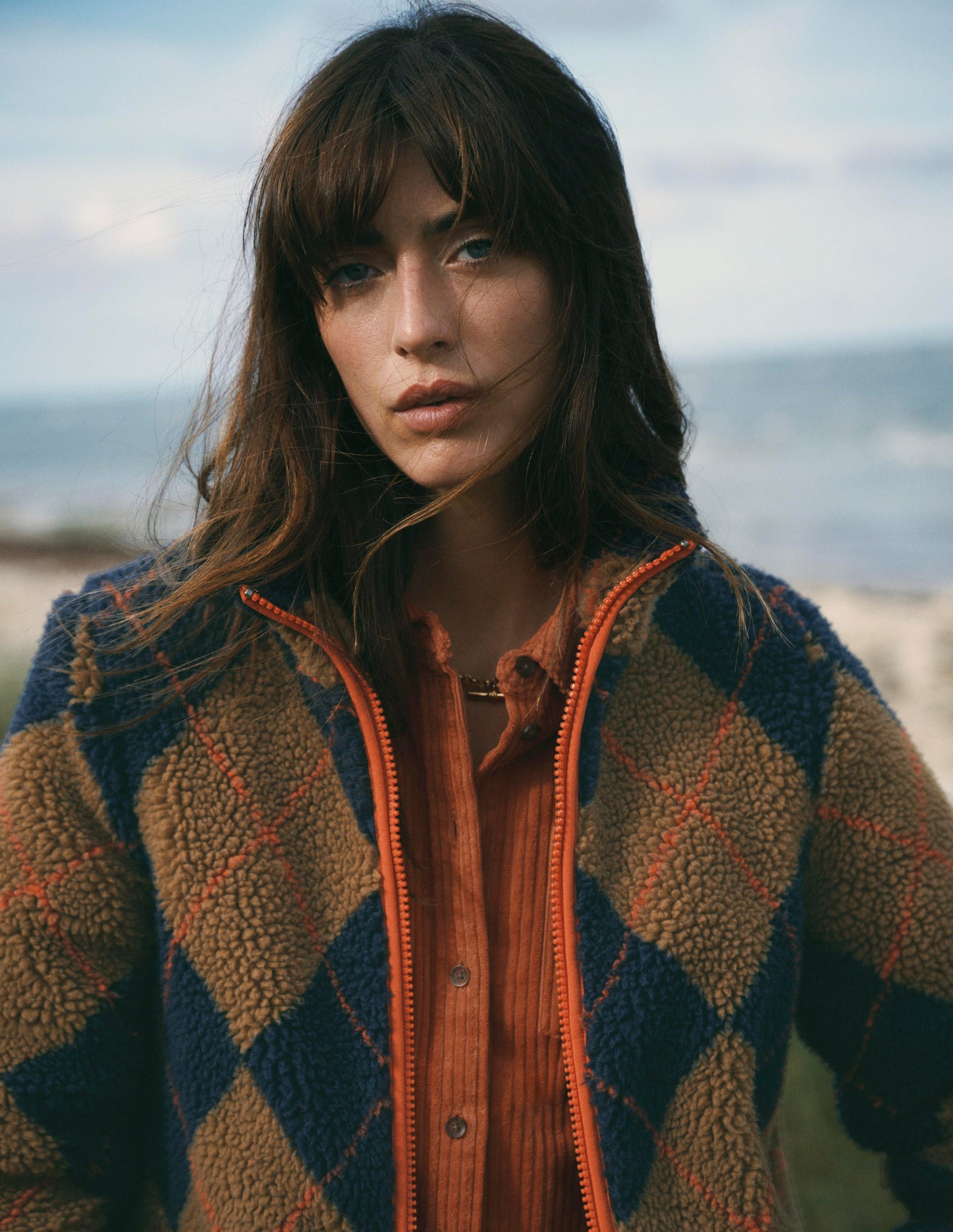 Alnwick Borg Jacket-Camel, Navy & Orange Argyle-7