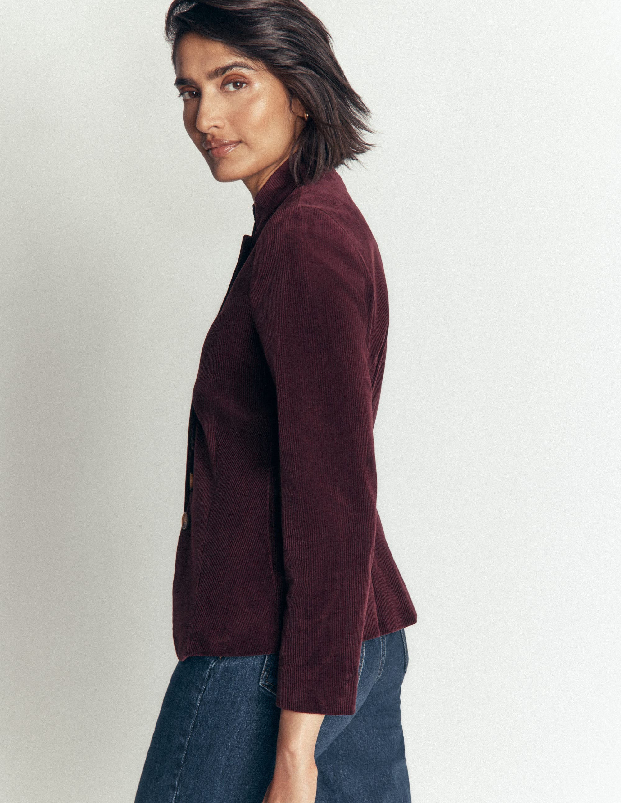 Hereford Military Cord Jacket-Dark Cherry - Image 4