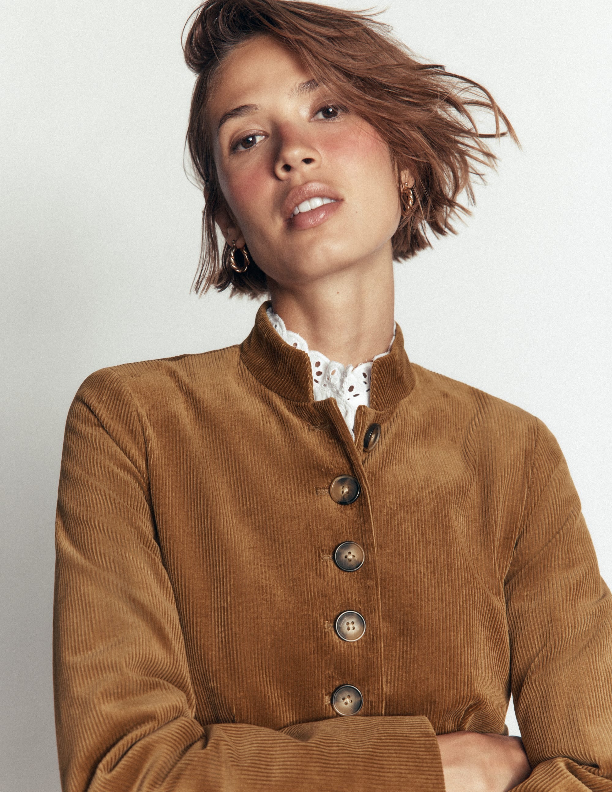 Hereford Military Cord Jacket-Gingerbread - Image 2