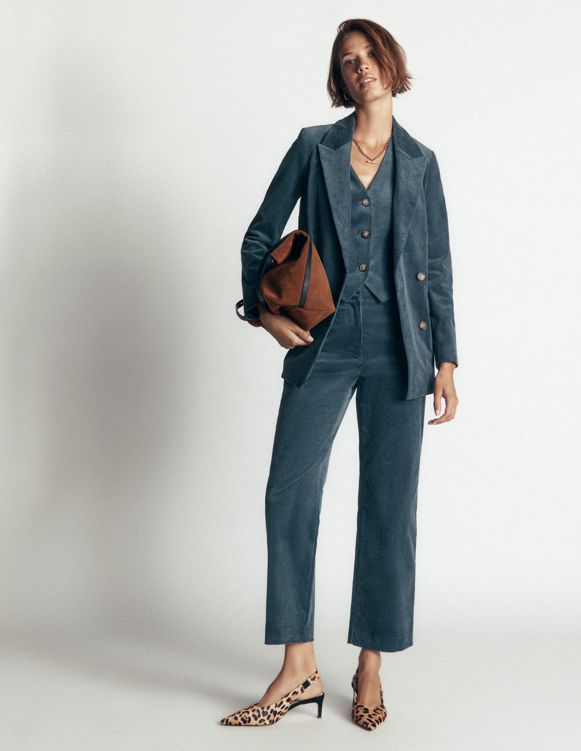 Keswick Cord Blazer-Storm Blue - Image 4