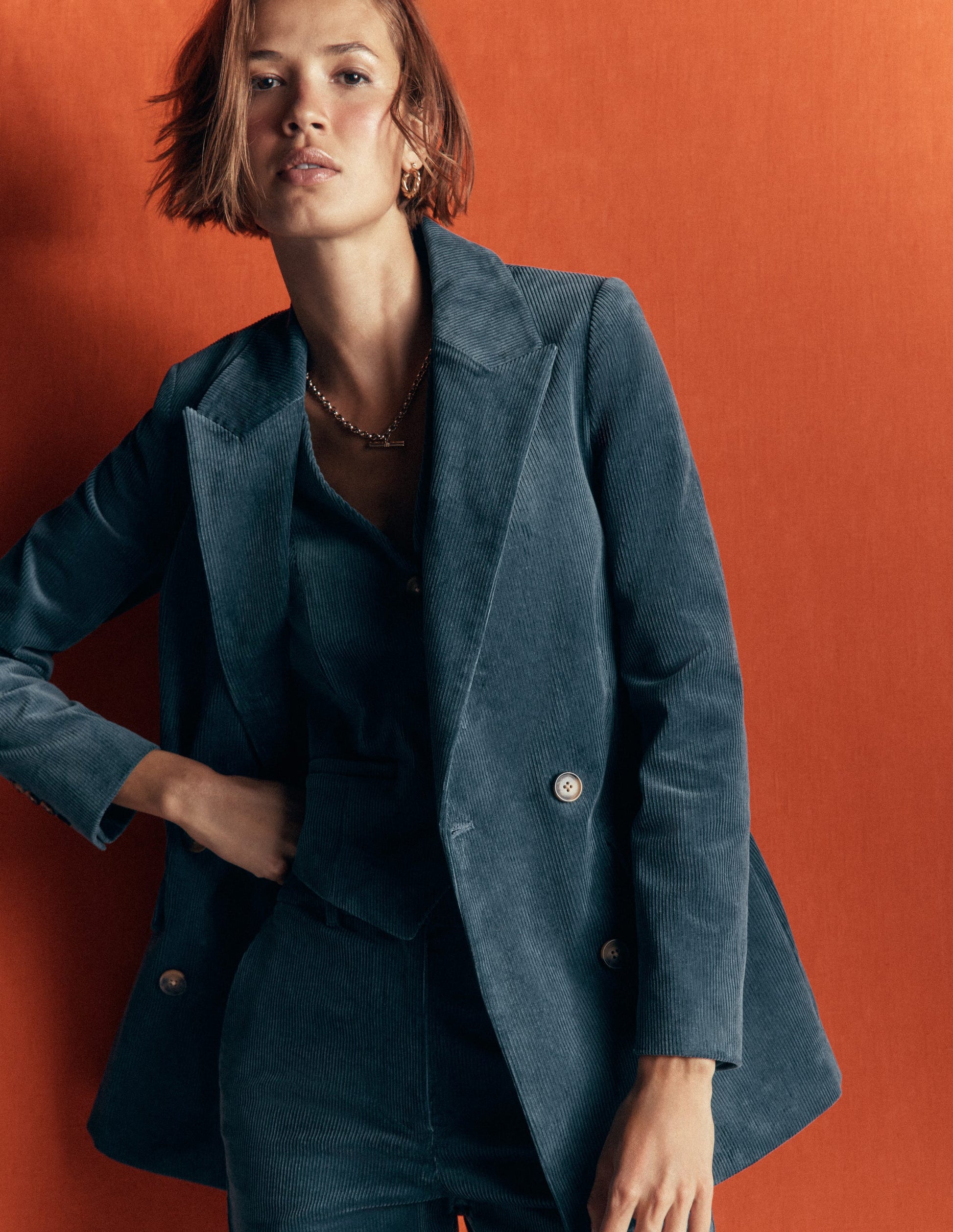 Keswick Cord Blazer-Storm Blue-7