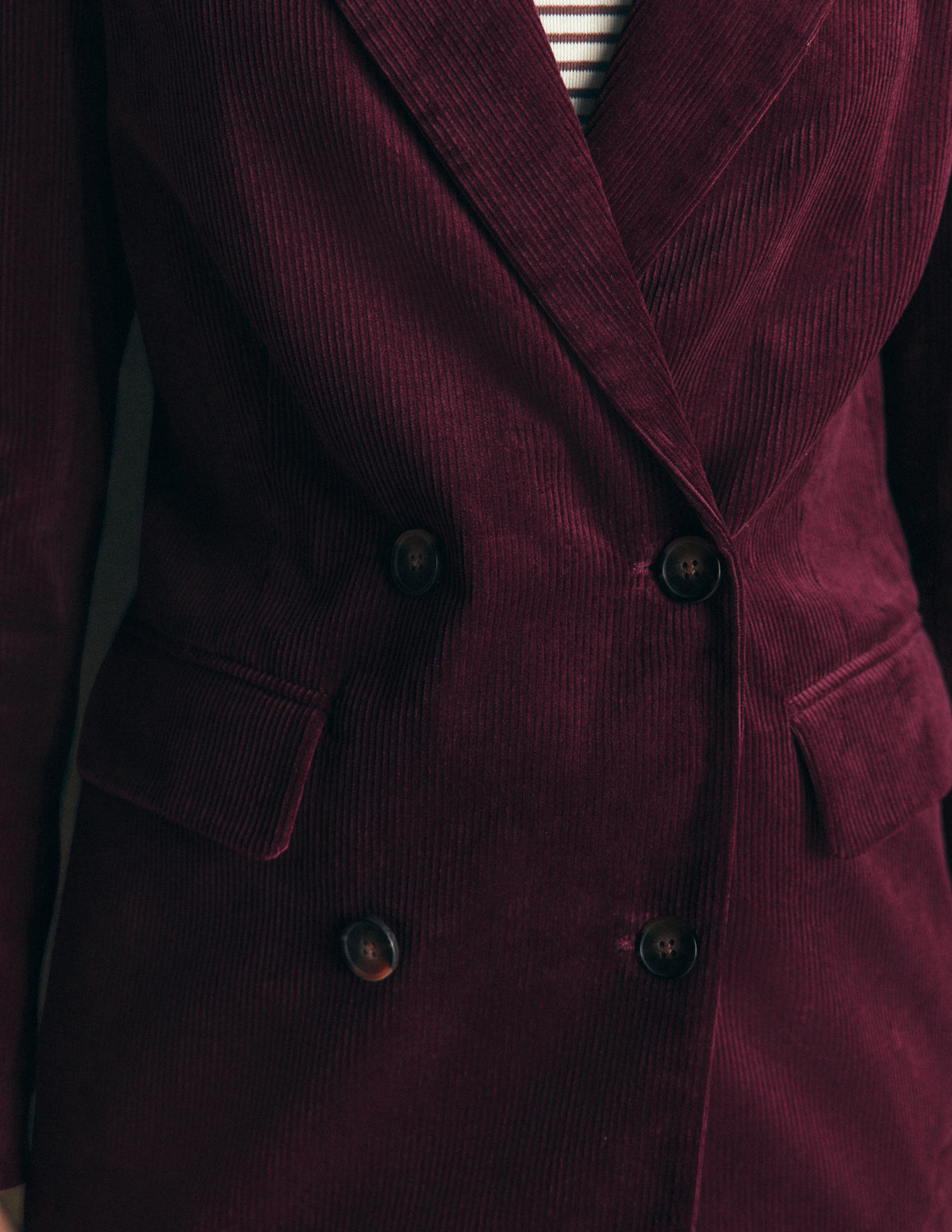 Keswick Cord Blazer-Dark Crimson-2