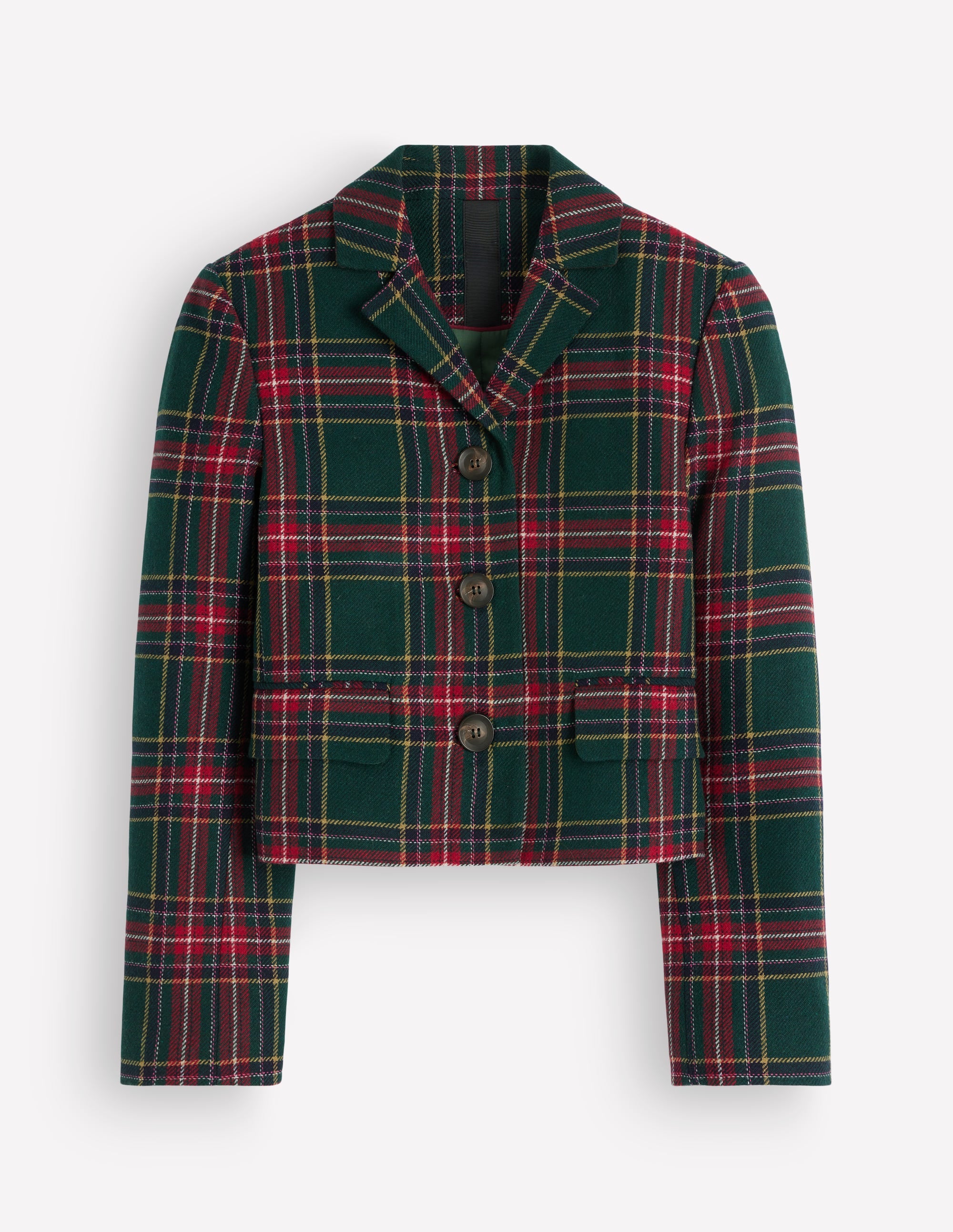 Dartmouth Wool Blend Blazer-Green, Navy and Red Check - Image 6