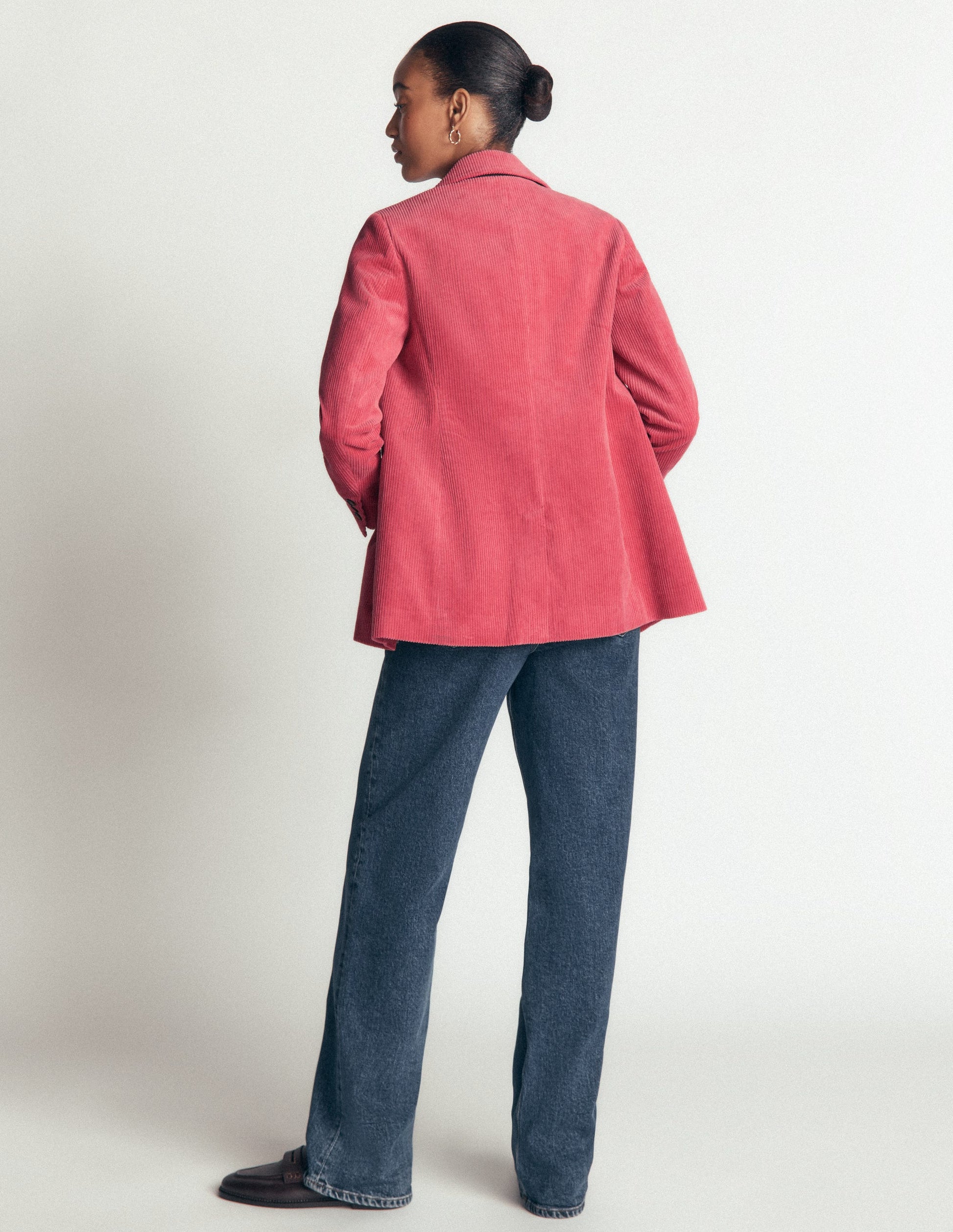 Woodbridge Cord Blazer-Cherry Blush-4