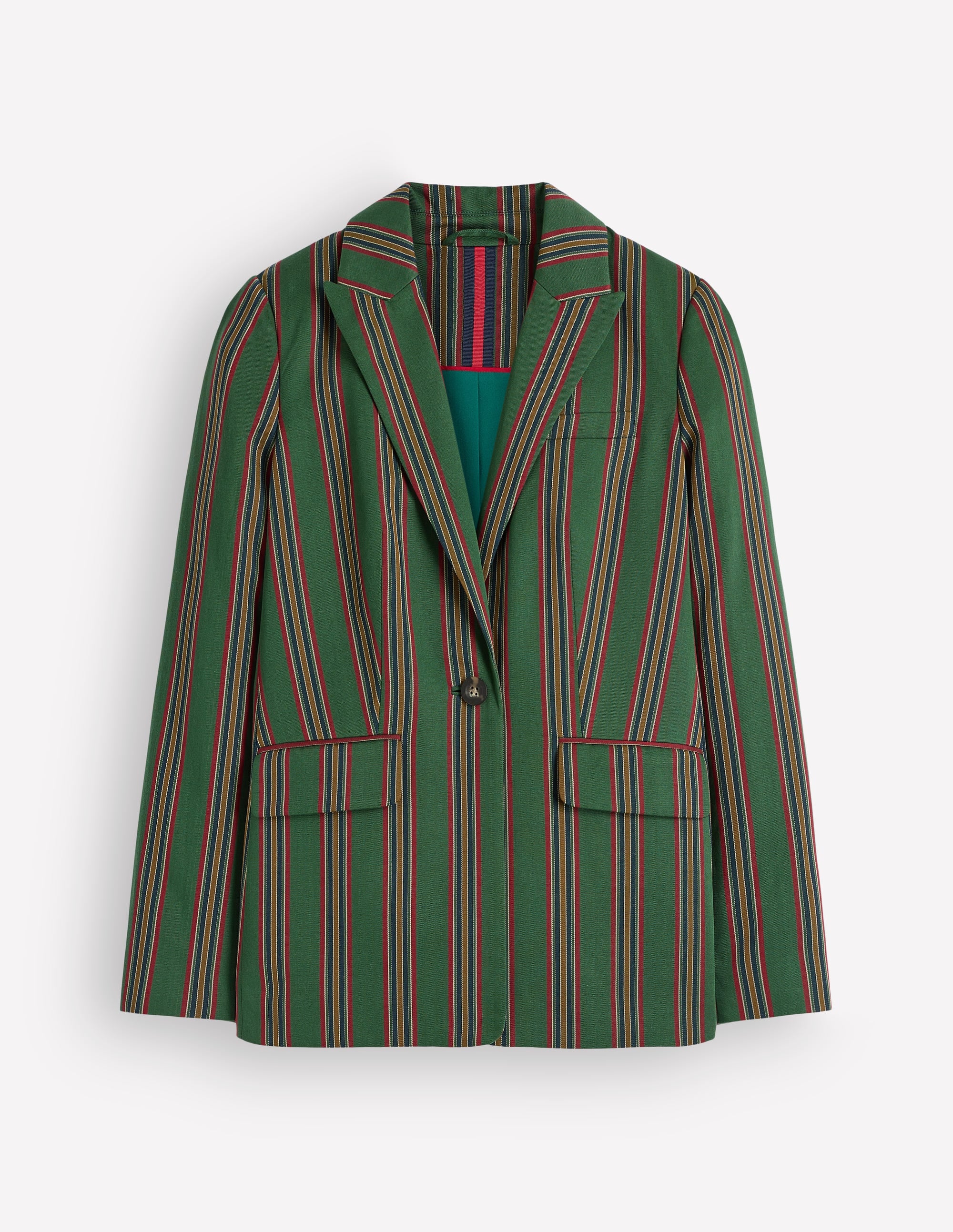 Woodbridge Tailored Blazer-Green, Collegic Stripe - Image 7
