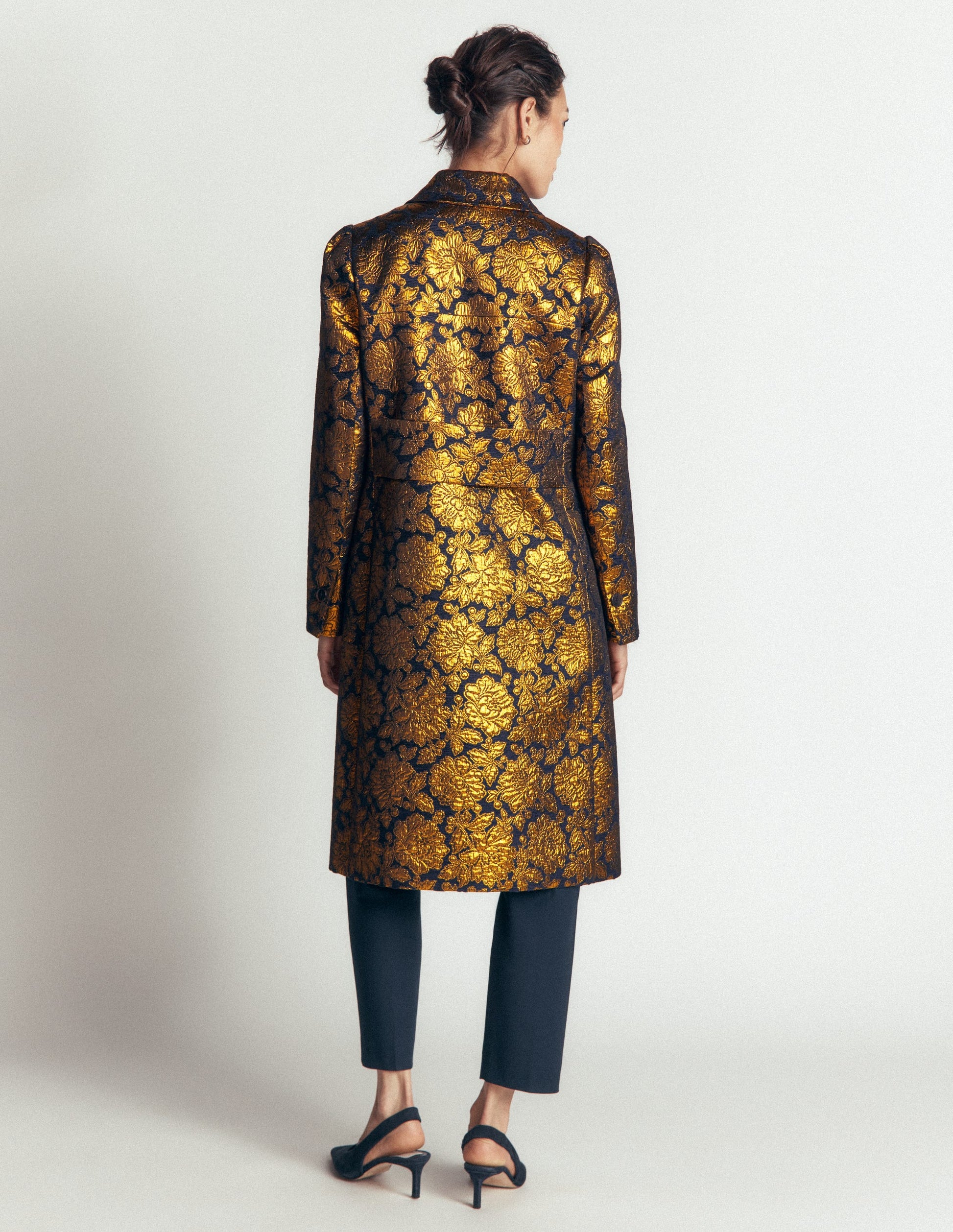 Aylesford Jacquard Coat-Gold Floral Jacquard-5