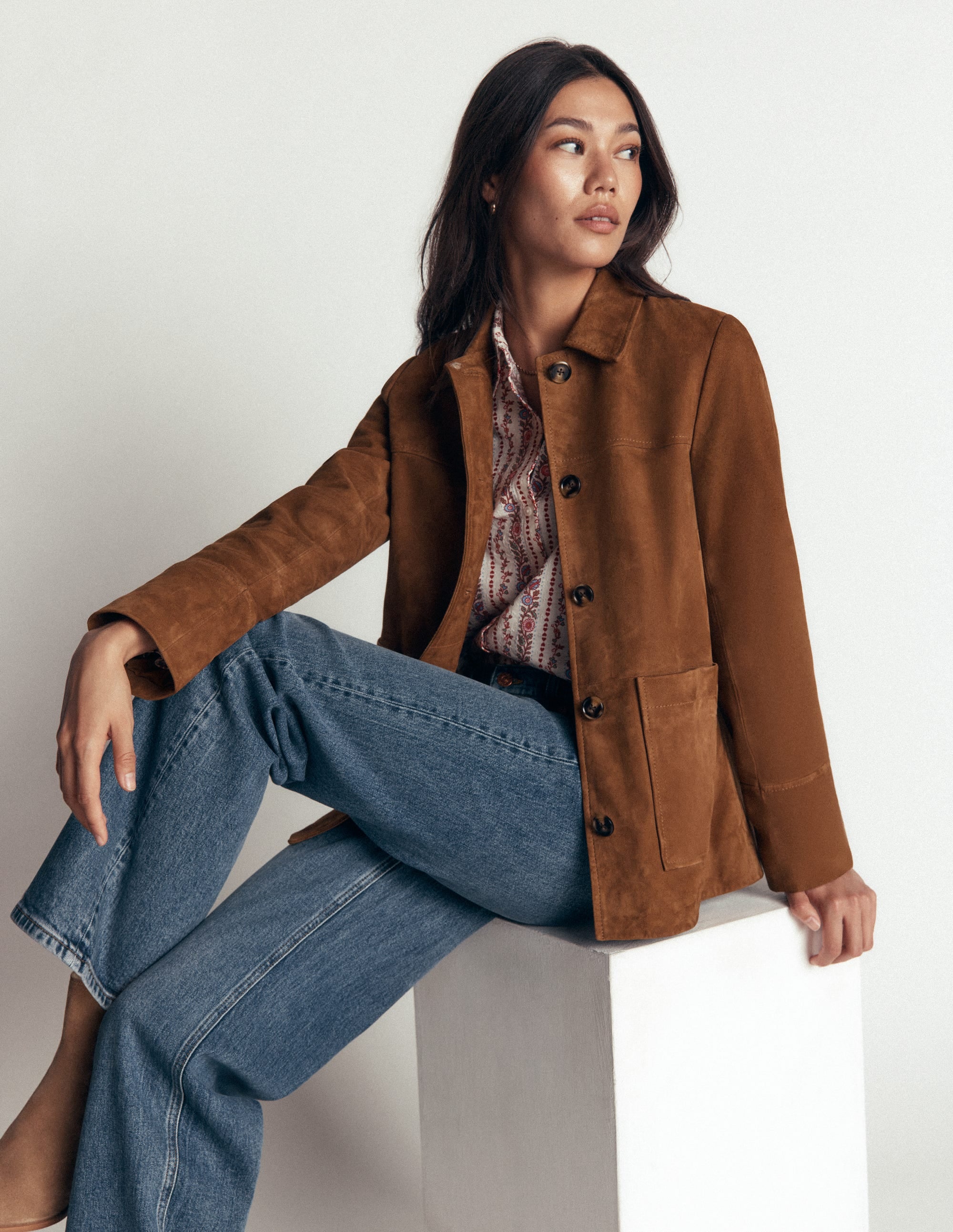 Fife Suede Chore Jacket-Tan - Image 2