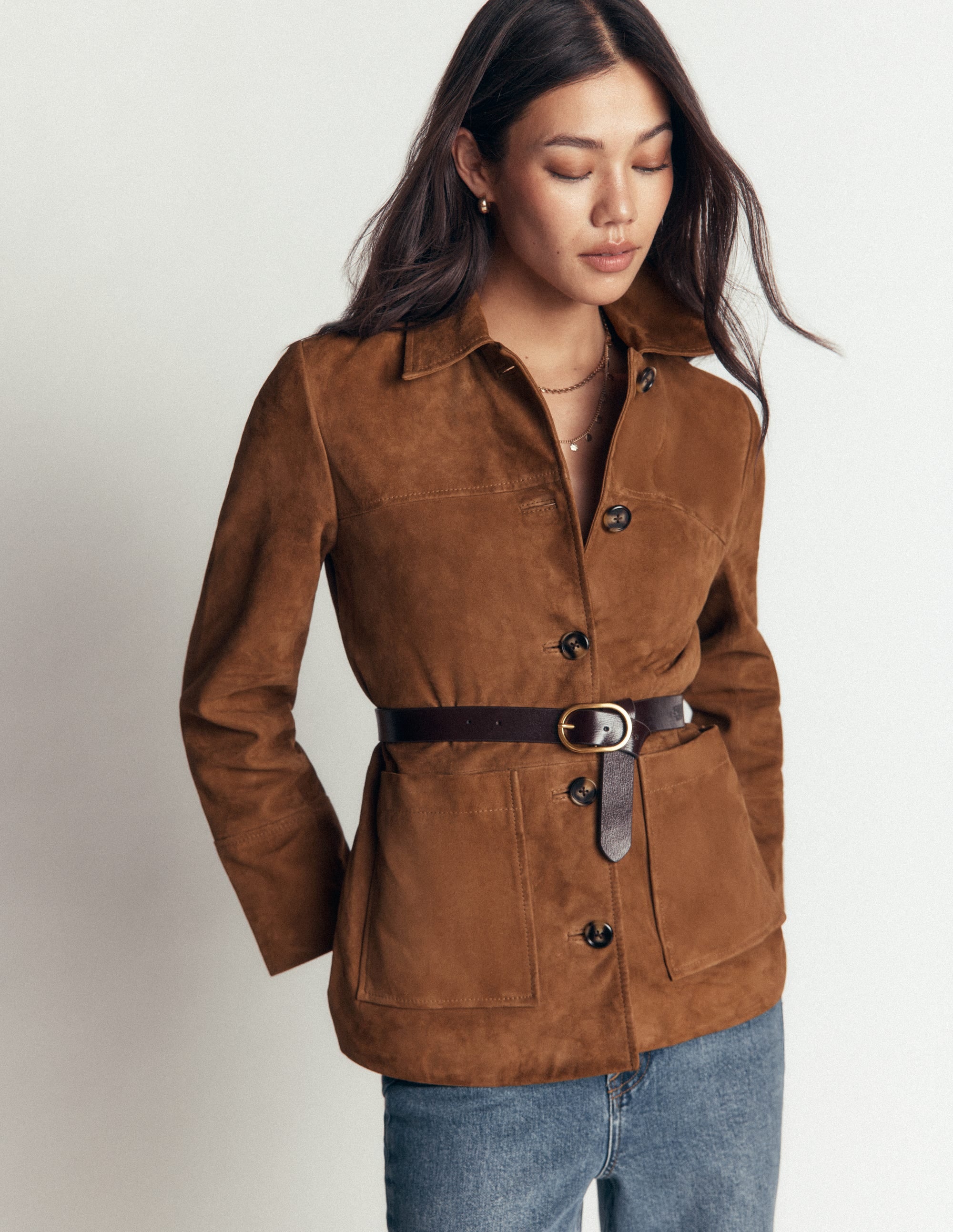 Fife Suede Chore Jacket-Tan - Image 6