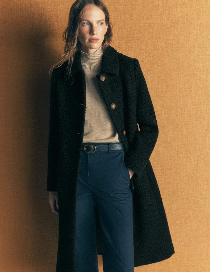 Aylesford Midi Coat-Midnight Emerald
