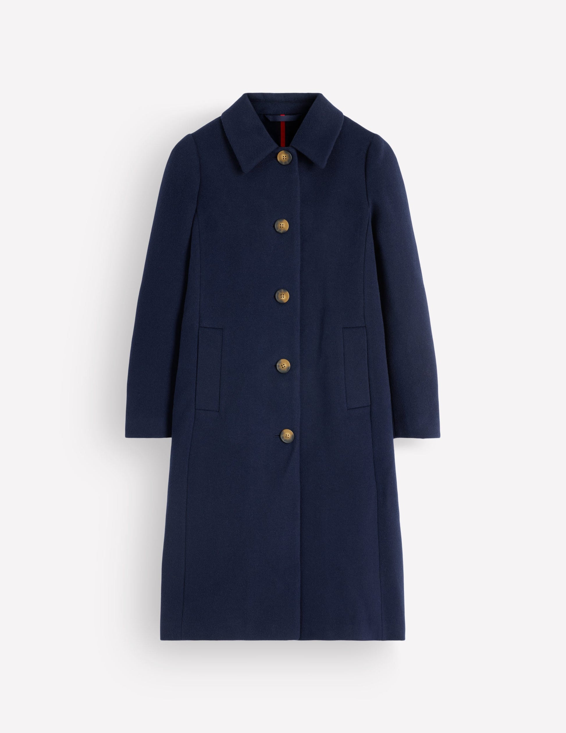 Aylesford Longline Coat-Navy-7