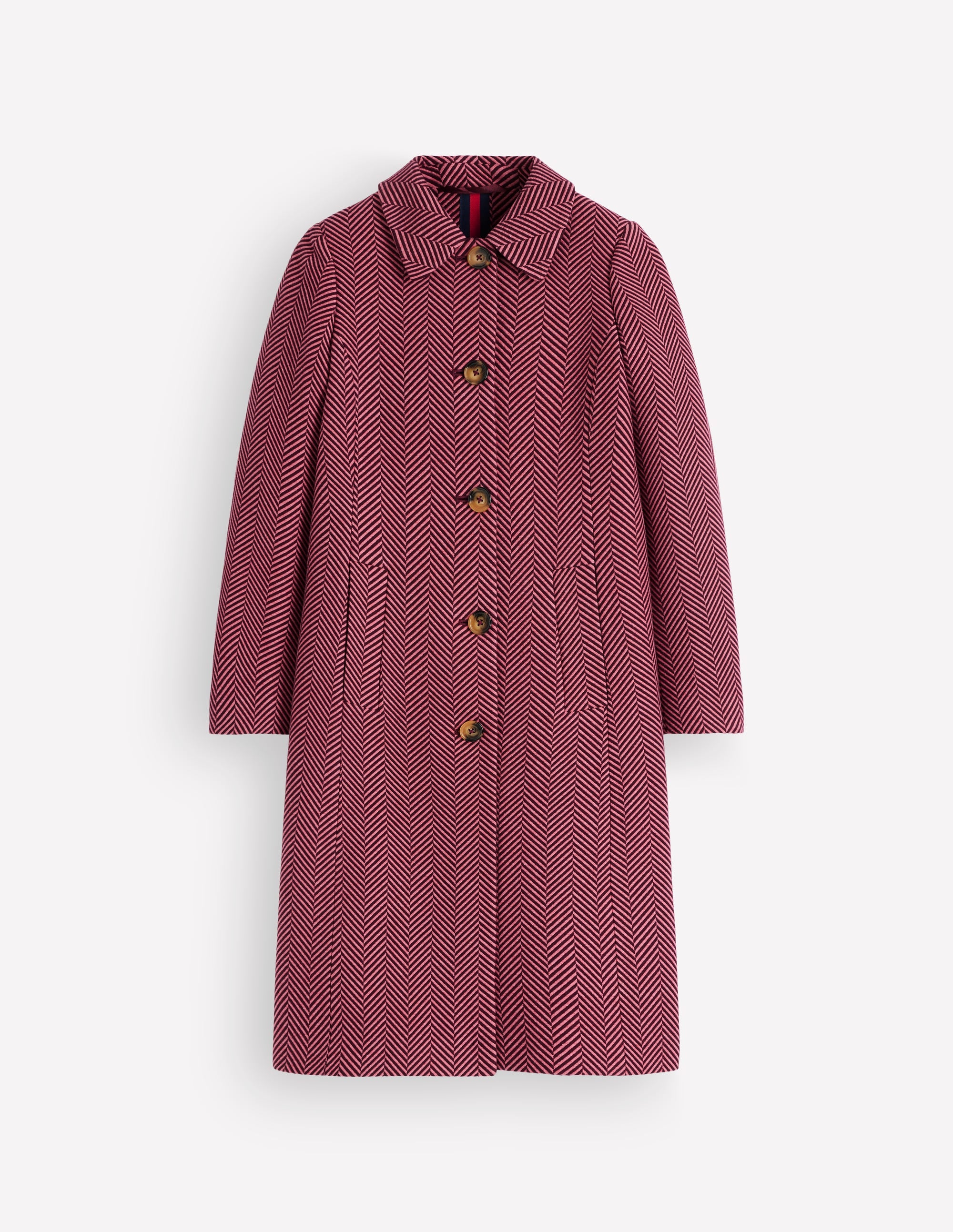 Aylesford Longline Coat-Herringbone - Image 7