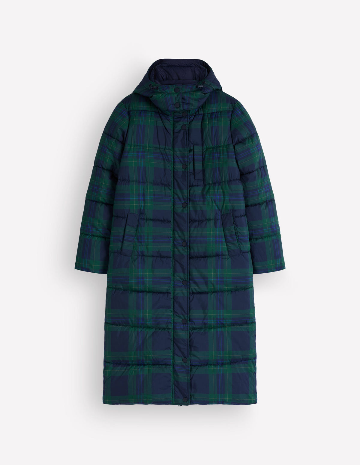 Long Raglan Padded Coat-Navy-8