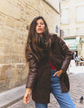 Teddy Fur Mix Coat-Bitter Chocolate