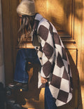 Cotswold Borg Coat-Mink & Brown Giant Borg Argyle