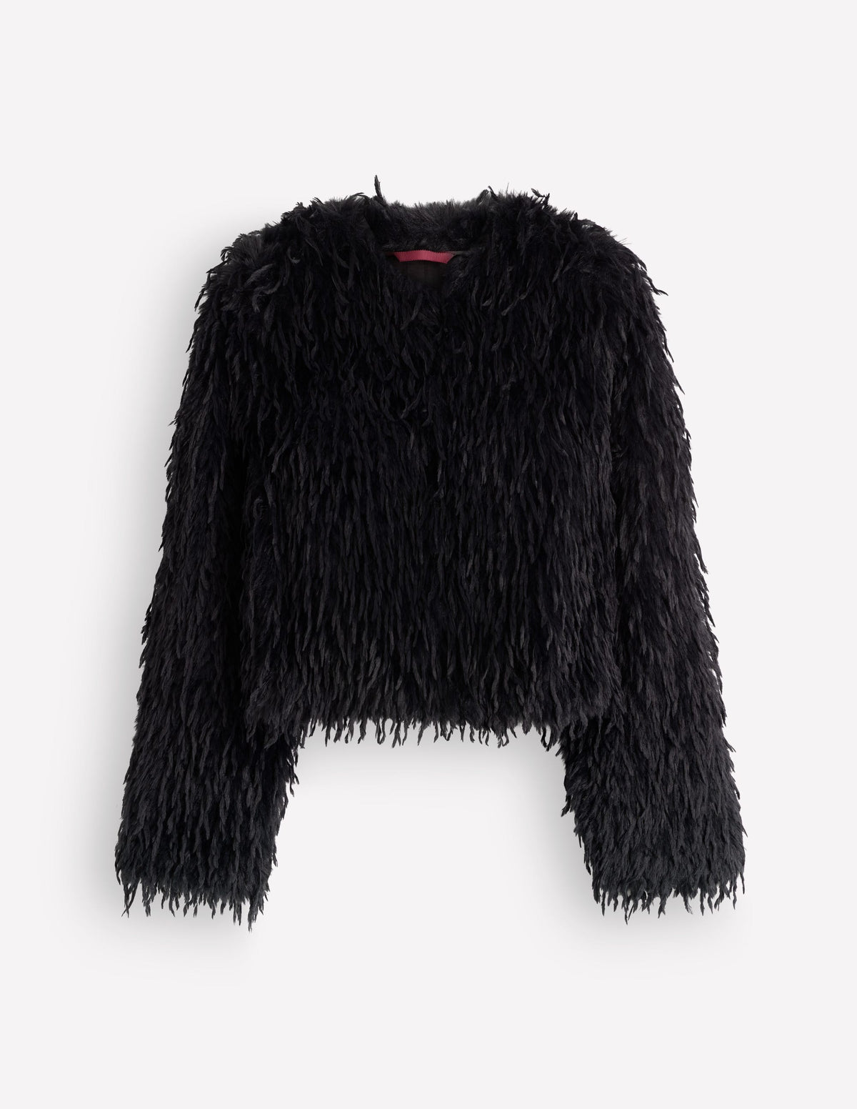 Faux Feather Tassle Jacket-Black-7