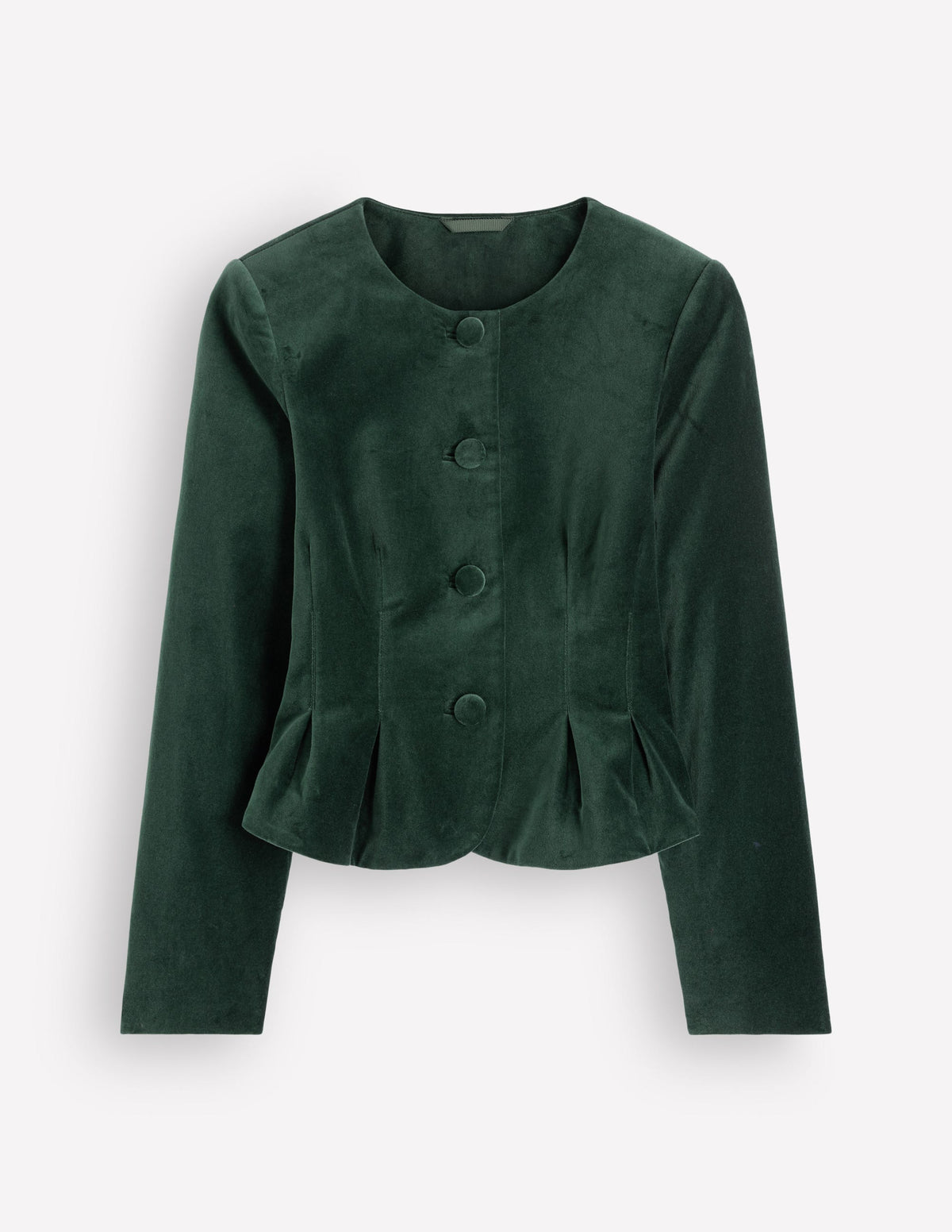 Velvet Waisted Jacket-Hunter Green-8