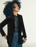Stamford Velvet Blazer-Black