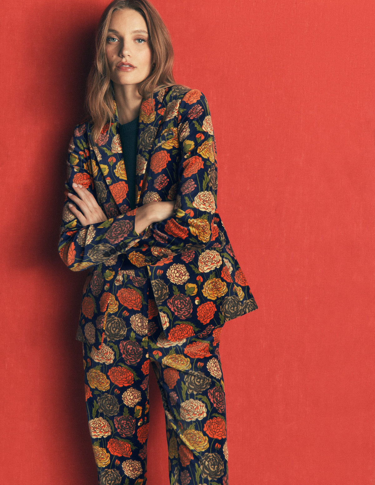 Stamford Velvet Blazer-Multi, Jewelled Bunch - Image 3