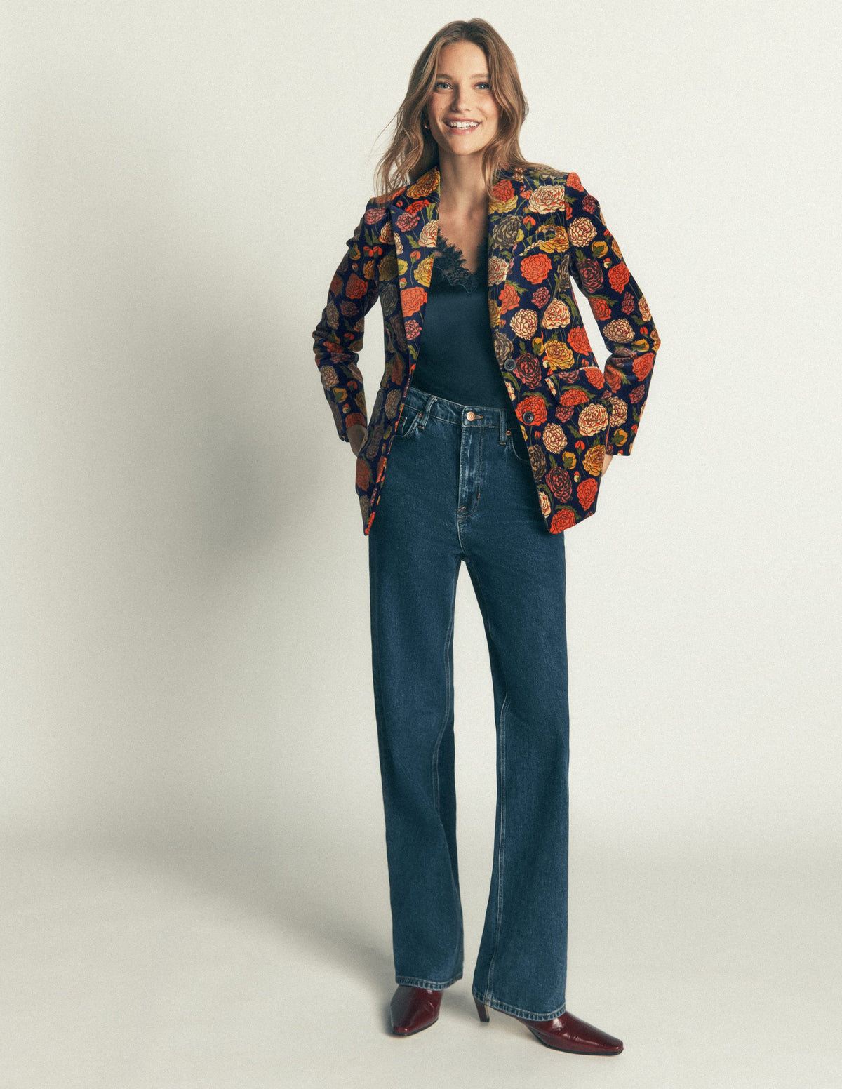 Stamford Velvet Blazer-Multi, Jewelled Bunch-5