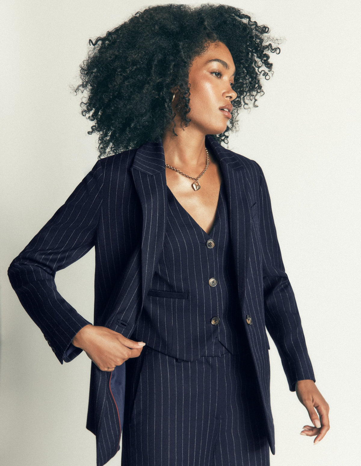 Woodbridge Wool Blend Blazer-Navy Pinstripe-5