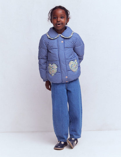 Padded Gingham Jacket-Gingham Floral Mix-1