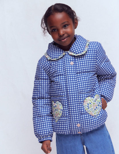 Padded Gingham Jacket-Gingham Floral Mix-3