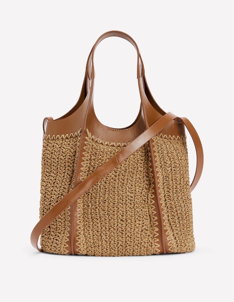 Mini Straw Tote-Natural-1