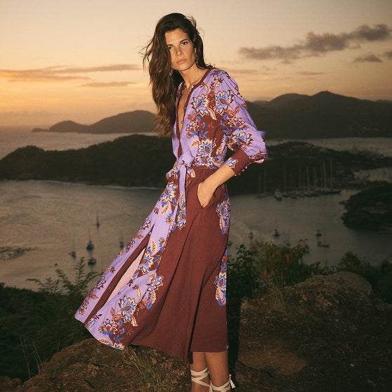 Ellie Flutter Maxi Tea Dress-Pink Peony, Ornamental Floral | Boden Global Ellie Flutter Maxi Tea Dress-Pink Peony, Ornamental Floral | Boden Global