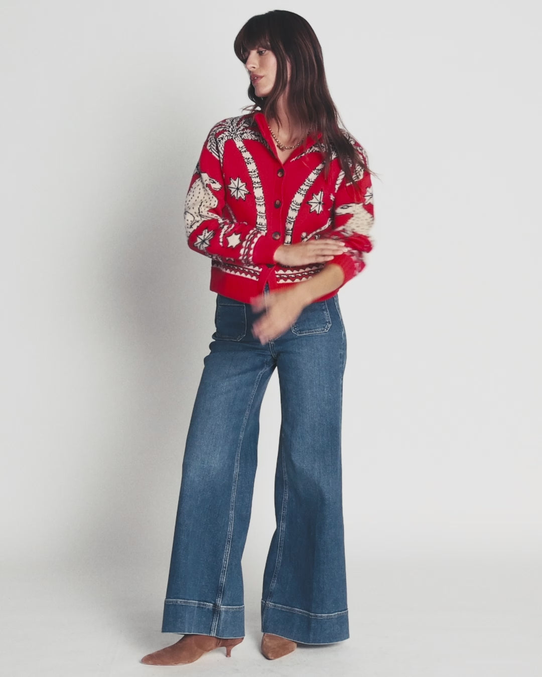 Jemma Jacquard Knit Cardigan