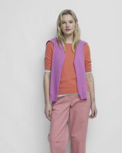 Eva Cashmere Crew Neck Jumper-Celadon Blue-7