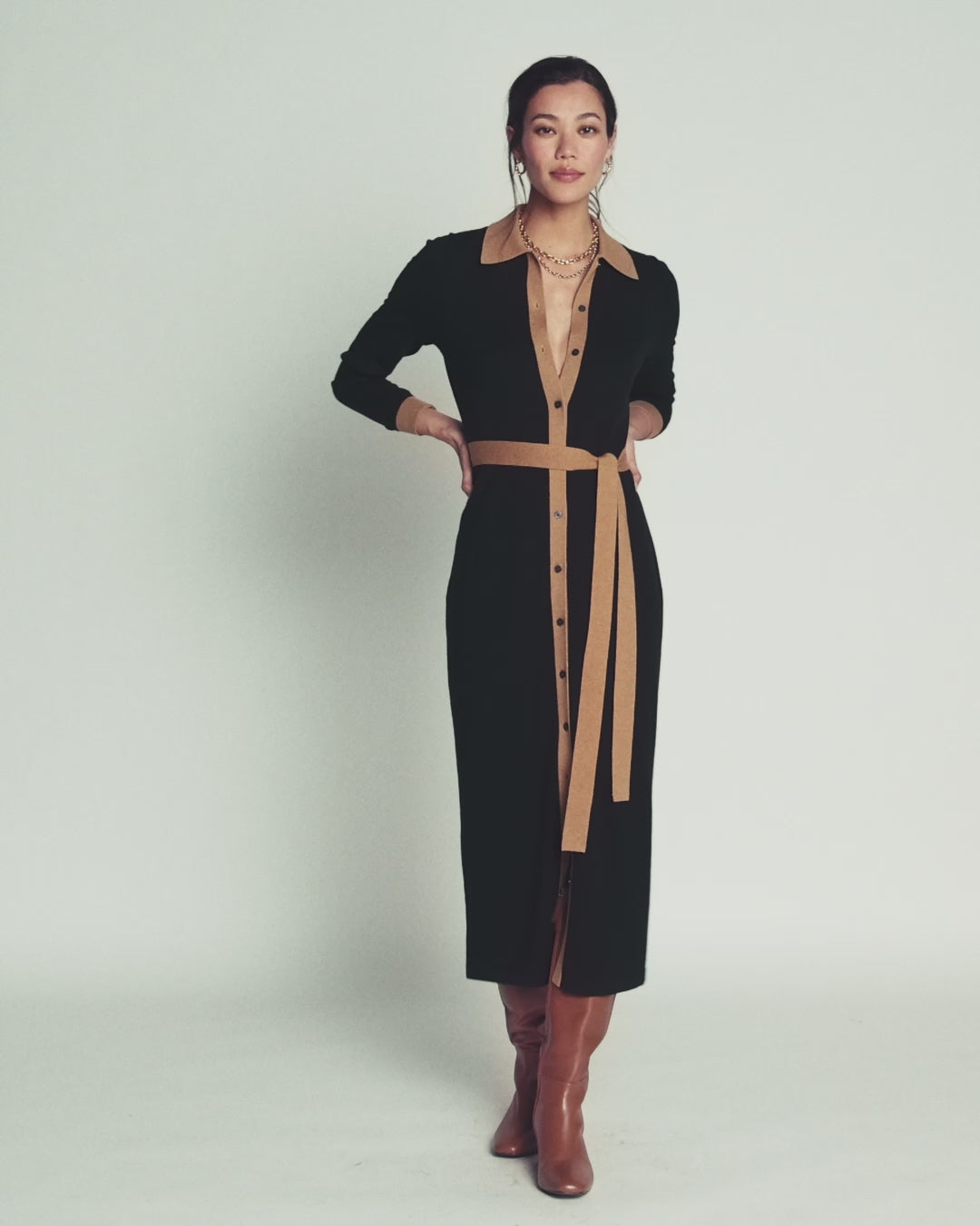 Jessica Knitted Shirt Dress