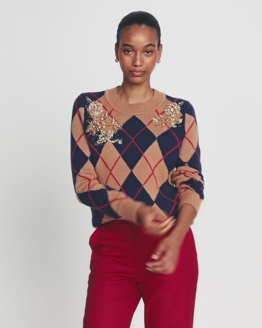 Embellished Jacquard Jumper
