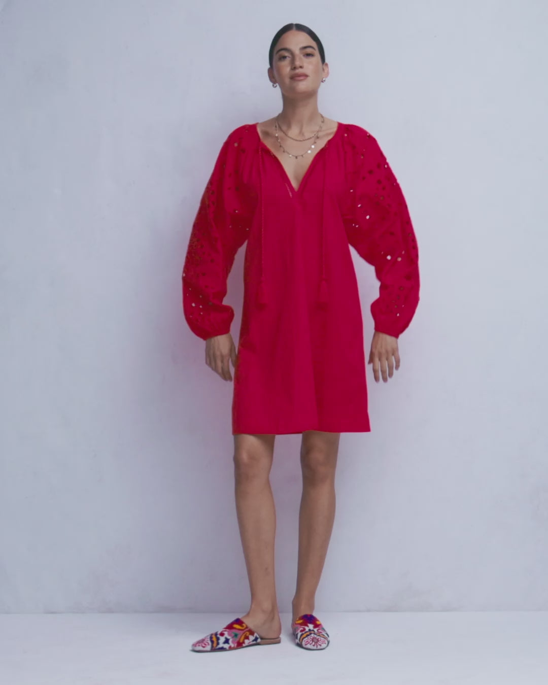 Embroidered Sleeve Kaftan